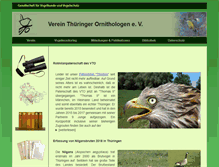Tablet Screenshot of ornithologen-thueringen.de